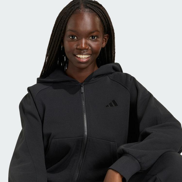adidas adidas ADIDAS KIT KAPUZENJACKE, KLEINES LOGO Sweatjacke Damen - Black - 2 | SportScheck