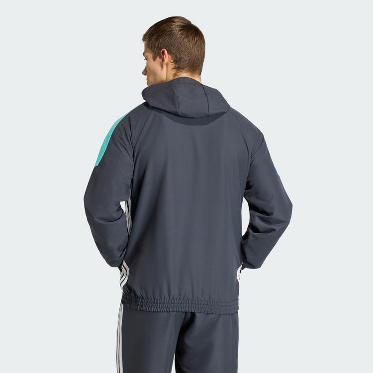 adidas adidas TIRO 26 ESSENTIALS KAPUZENJACKE, GEWEBT Langarmshirt Herren - Night Grey / Mint Rush / White - 1 | SportScheck