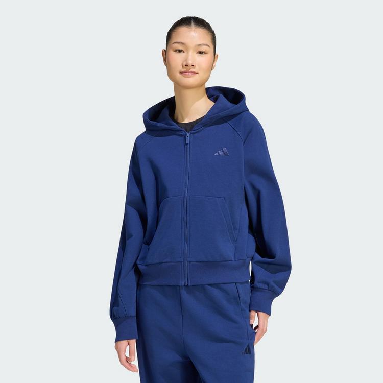 adidas adidas ADIDAS KIT KAPUZENJACKE, KLEINES LOGO Sweatjacke Damen - Dark Blue - 0 | SportScheck