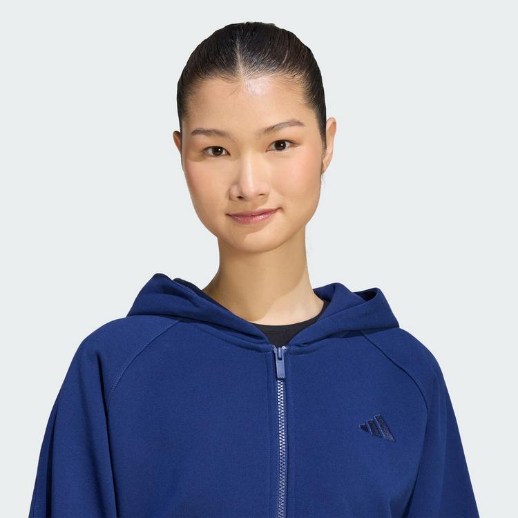 adidas adidas ADIDAS KIT KAPUZENJACKE, KLEINES LOGO Sweatjacke Damen - Dark Blue - 1 | SportScheck