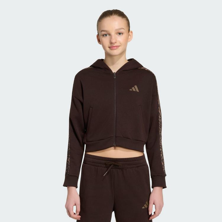 adidas adidas SEASONALS ANIMAL KAPUZENJACKE, Sweatjacke Kinder - Aurora Coffee / Multicolor / Earth Strata - 0 | SportScheck