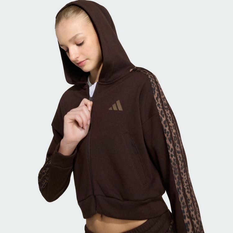 adidas adidas SEASONALS ANIMAL KAPUZENJACKE, Sweatjacke Kinder - Aurora Coffee / Multicolor / Earth Strata - 0 | SportScheck