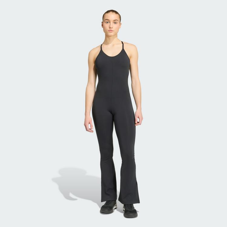 adidas adidas All Me Flare Onesie Jumpsuit Damen - Black - 0 | SportScheck