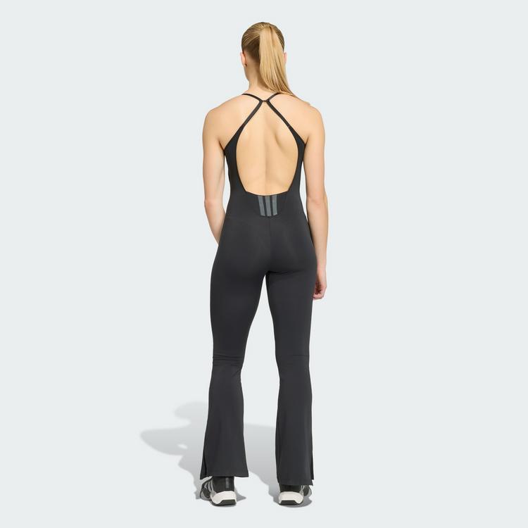adidas adidas All Me Flare Onesie Jumpsuit Damen - Black - 1 | SportScheck