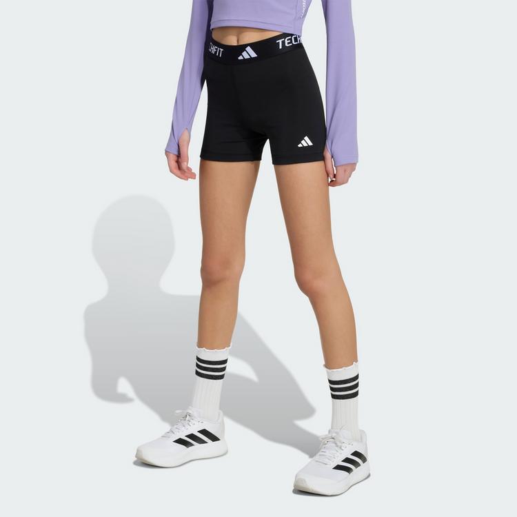 adidas adidas TECHFIT LEGGINGS, KURZ Leggings Kinder - Black / White - 0 | SportScheck