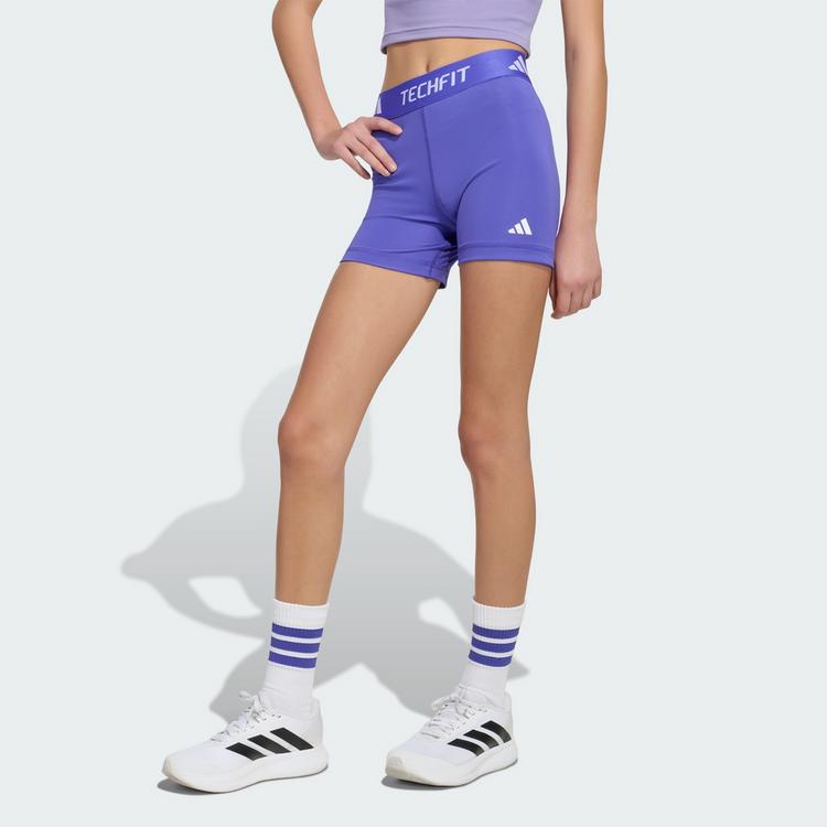 adidas adidas TECHFIT LEGGINGS, KURZ Leggings Kinder - Pure Purple / White - 0 | SportScheck