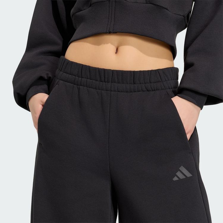 adidas adidas Essentials Contemporary Fleece Hose mit Stoffhose Damen - Black - 1 | SportScheck