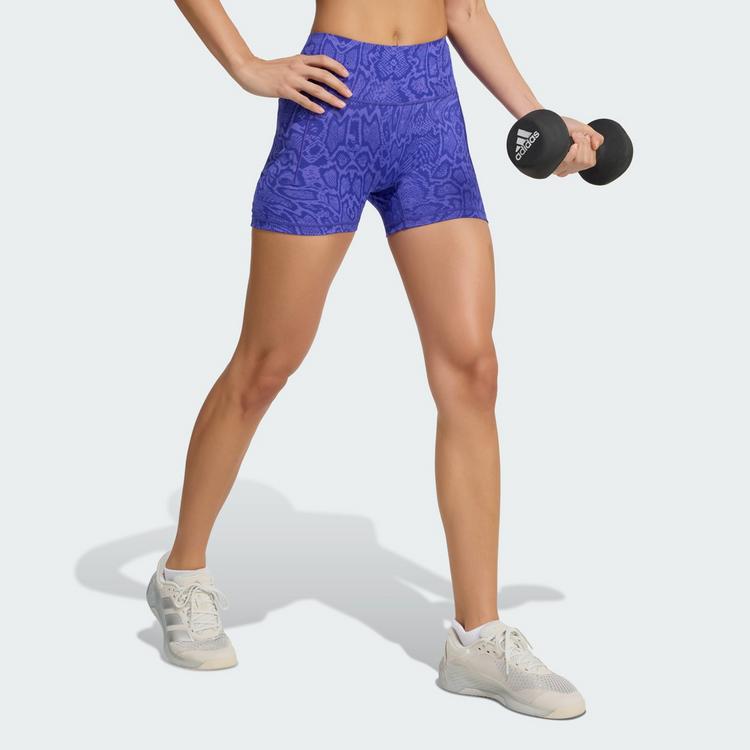 adidas adidas Optim&eacute; Snake Leggings, kurz Leggings Damen - Solar Purple / Pure Purple - 0 | SportScheck