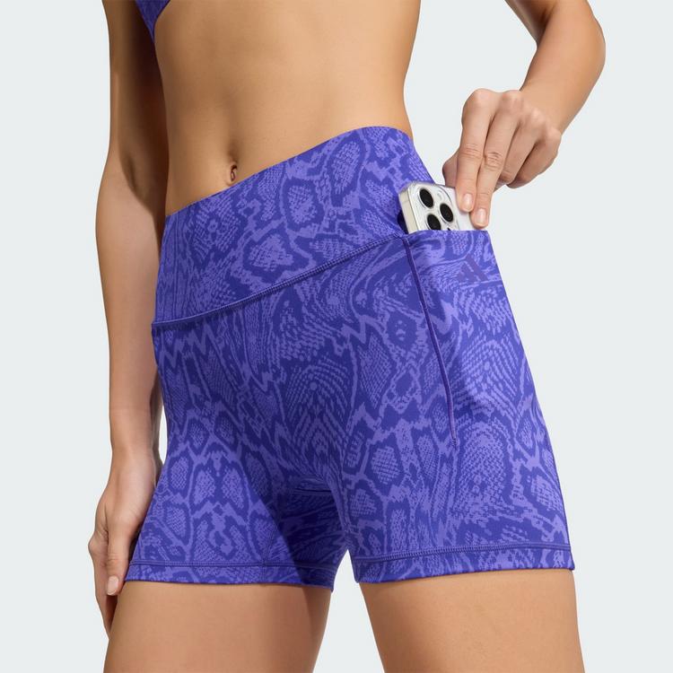 adidas adidas Optim&eacute; Snake Leggings, kurz Leggings Damen - Solar Purple / Pure Purple - 1 | SportScheck