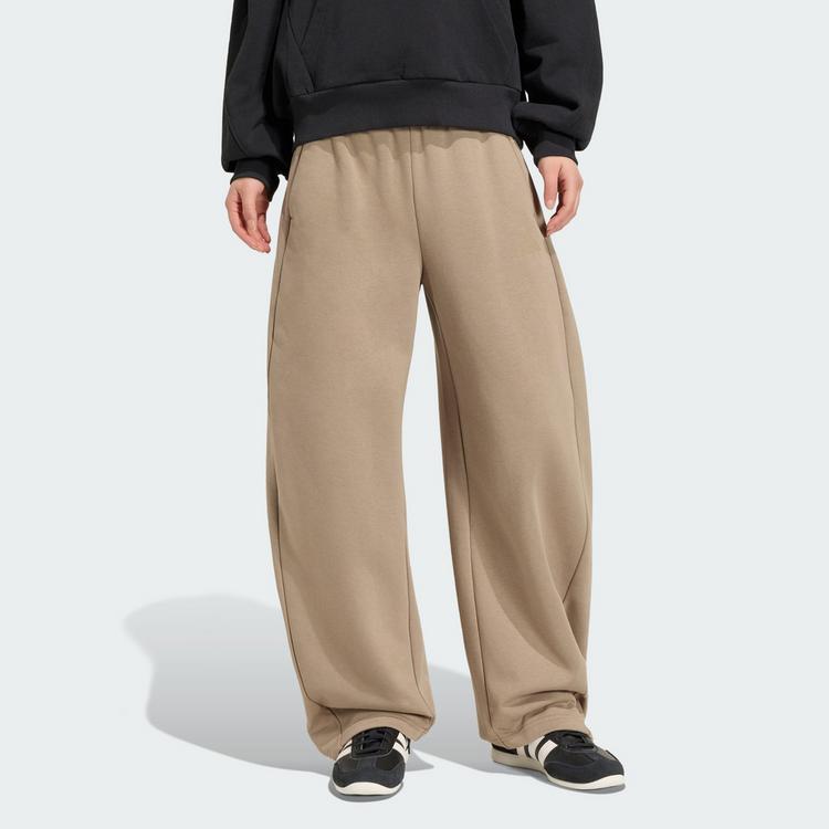 adidas adidas Essentials Contemporary Fleece Hose mit Stoffhose Damen - Khaki Six - 0 | SportScheck