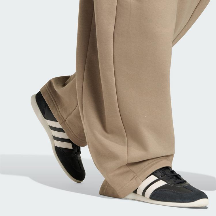 adidas adidas Essentials Contemporary Fleece Hose mit Stoffhose Damen - Khaki Six - 0 | SportScheck