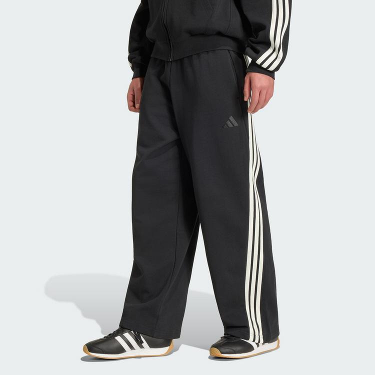 adidas adidas ADIDAS KIT 3-STREIFEN WEITE HOSE Stoffhose Herren - Black / Off White - 0 | SportScheck