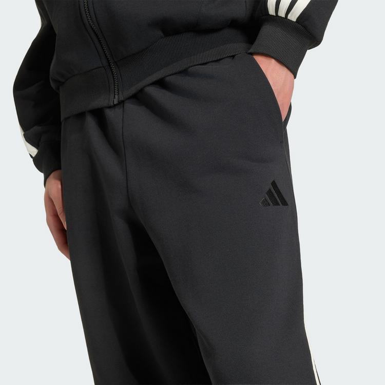 adidas adidas ADIDAS KIT 3-STREIFEN WEITE HOSE Stoffhose Herren - Black / Off White - 0 | SportScheck