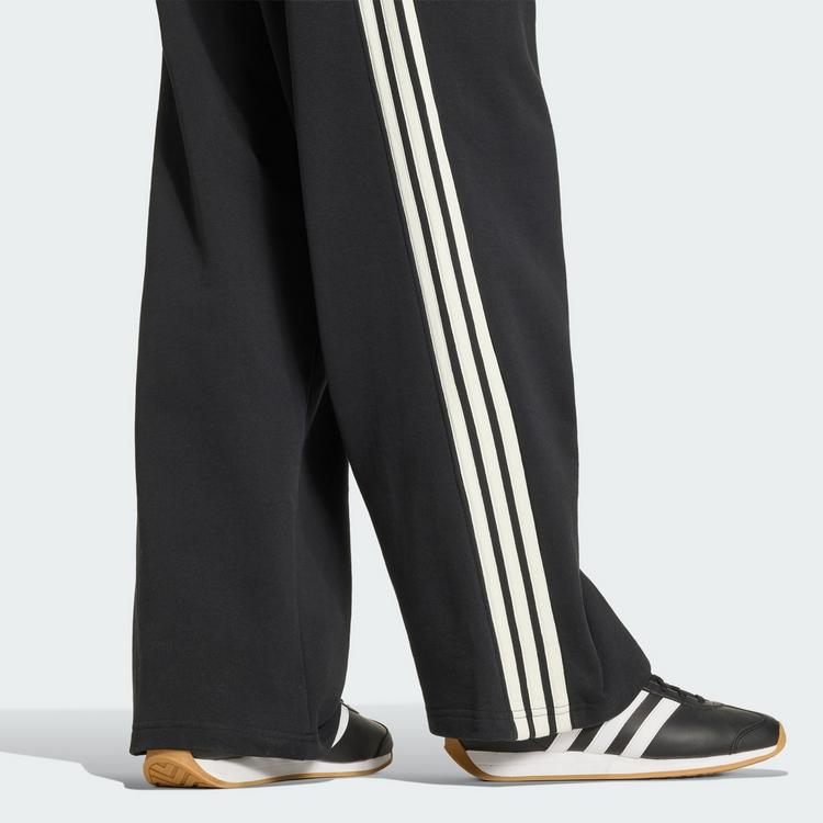 adidas adidas ADIDAS KIT 3-STREIFEN WEITE HOSE Stoffhose Herren - Black / Off White - 1 | SportScheck