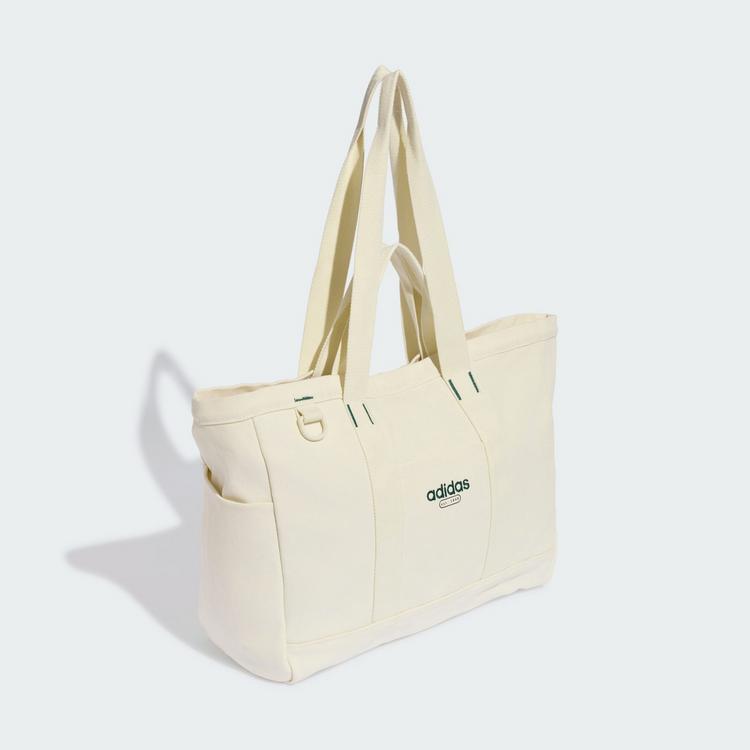 adidas adidas CANVAS TRAGETASCHE Umh&auml;ngetasche - Ivory / Collegiate Green - 0 | SportScheck