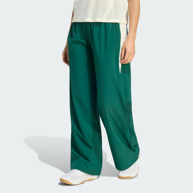 adidas adidas Hyperglam Color Block Hose gewebt Trainingshose Damen - Collegiate Green - 0 | SportScheck