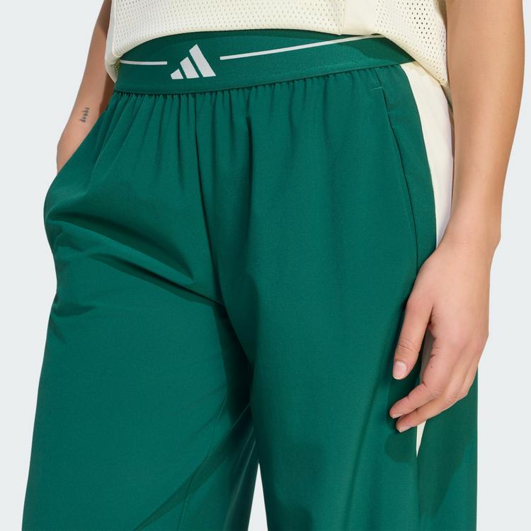adidas adidas Hyperglam Color Block Hose gewebt Trainingshose Damen - Collegiate Green - 0 | SportScheck