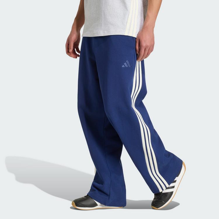 adidas adidas ADIDAS KIT 3-STREIFEN WEITE HOSE Stoffhose Herren - Dark Blue / Off White - 0 | SportScheck