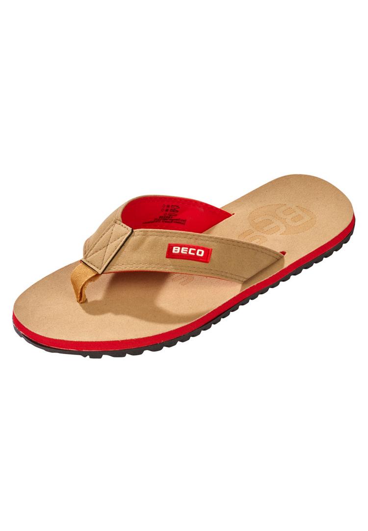 BECO BEERMANN BECO BEERMANN BEactive V-Strap Badelatschen - beige-rot - 0 | SportScheck