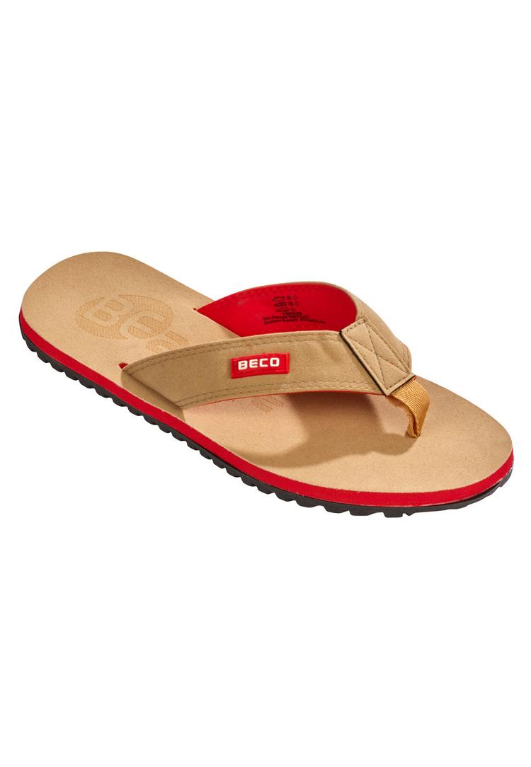 BECO BEERMANN BECO BEERMANN BEactive V-Strap Badelatschen - beige-rot - 0 | SportScheck