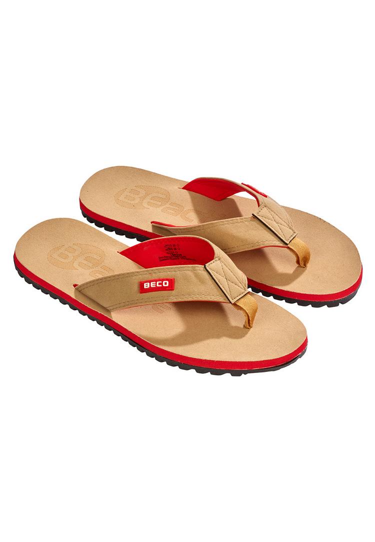 BECO BEERMANN BECO BEERMANN BEactive V-Strap Badelatschen - beige-rot - 2 | SportScheck
