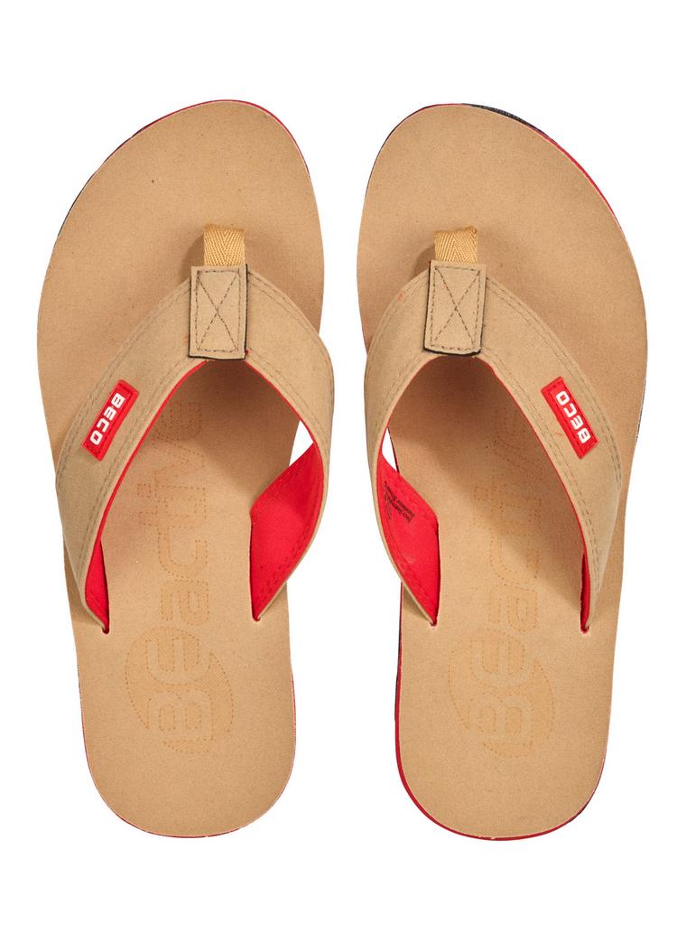 BECO BEERMANN BECO BEERMANN BEactive V-Strap Badelatschen - beige-rot - 3 | SportScheck