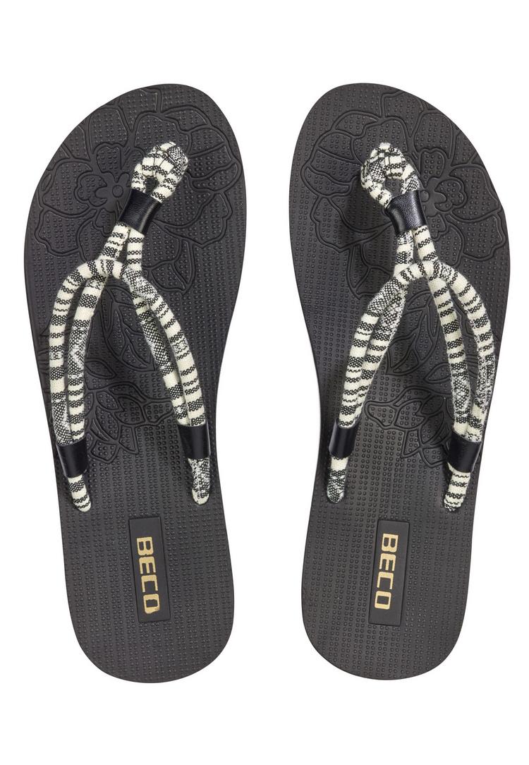 BECO BEERMANN BECO BEERMANN BECO IBIZA Badelatschen Damen - schwarz-wei&szlig; - 3 | SportScheck