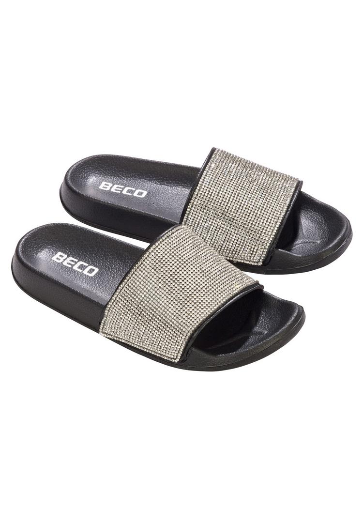 BECO BEERMANN BECO BEERMANN BECO LADY STRASS Badelatschen Damen - schwarz - 2 | SportScheck