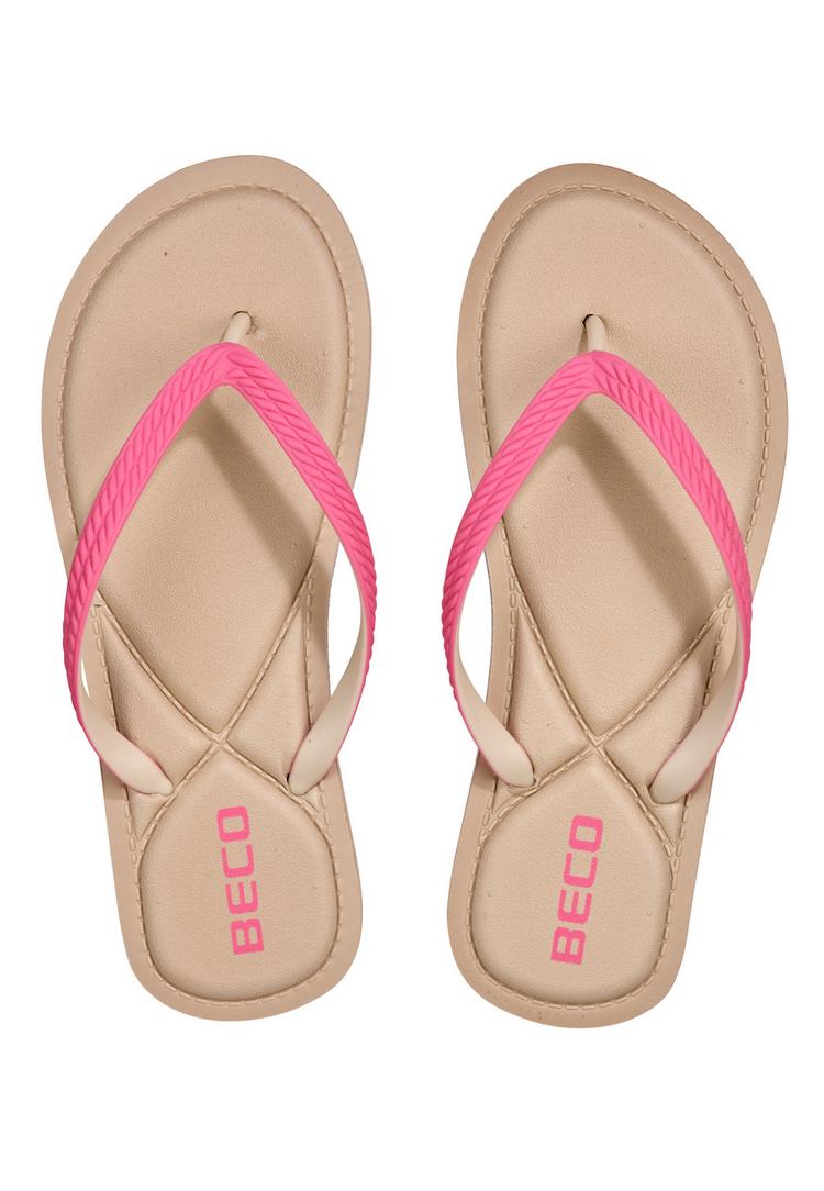 BECO BEERMANN BECO BEERMANN BECO V-Strap URBAN Badelatschen Damen - beige-pink - 3 | SportScheck