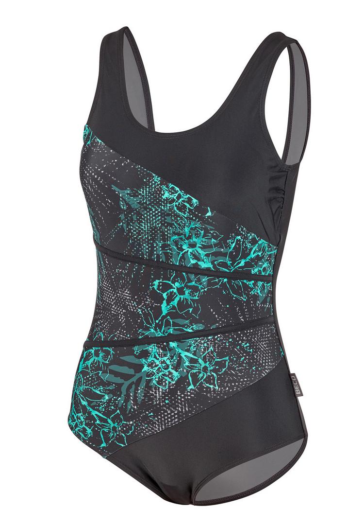 BECO BEERMANN BECO BEERMANN Mint Flowers Badeanzug Damen - schwarz-t&uuml;rkis - 0 | SportScheck