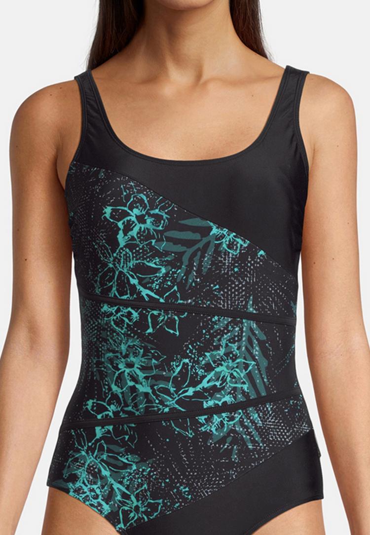 BECO BEERMANN BECO BEERMANN Mint Flowers Badeanzug Damen - schwarz-t&uuml;rkis - 3 | SportScheck