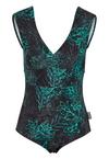 BECO BEERMANN Mint Flowers Badeanzug Damen - schwarz-t&uuml;rkis