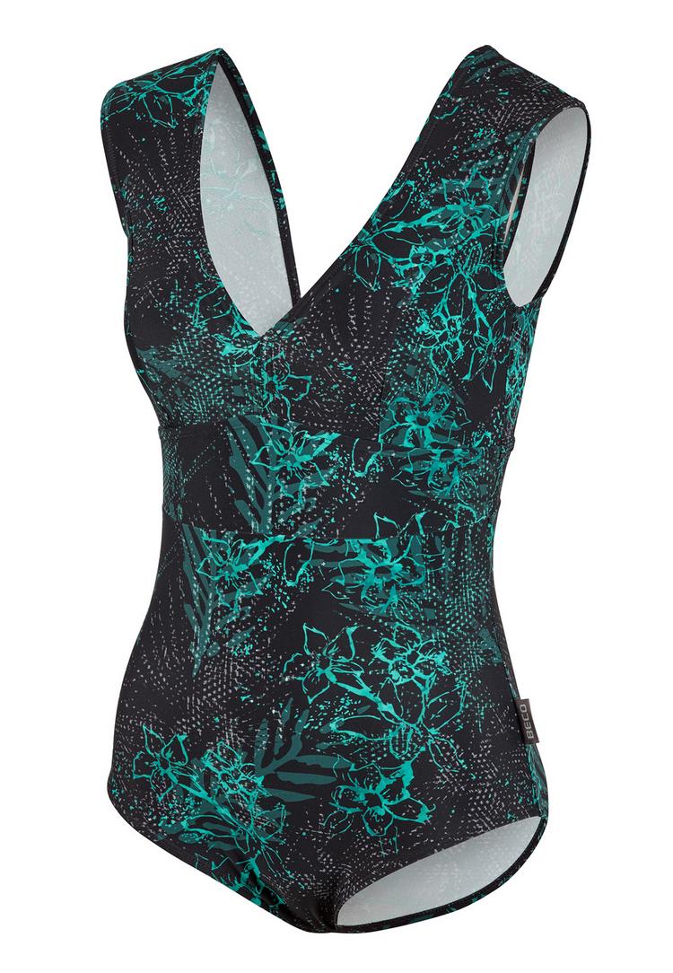 BECO BEERMANN BECO BEERMANN Mint Flowers Badeanzug Damen - schwarz-t&uuml;rkis - 0 | SportScheck
