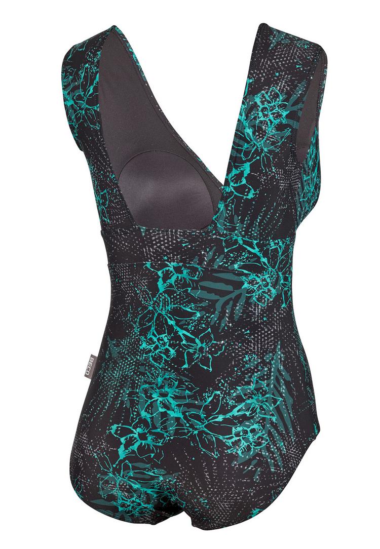BECO BEERMANN BECO BEERMANN Mint Flowers Badeanzug Damen - schwarz-t&uuml;rkis - 2 | SportScheck