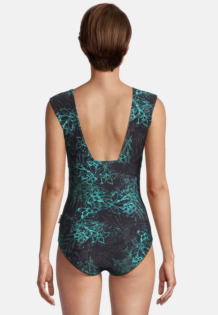 BECO BEERMANN BECO BEERMANN Mint Flowers Badeanzug Damen - schwarz-t&uuml;rkis - 4 | SportScheck