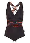 BECO BEERMANN Feathers Badeanzug Damen - schwarz-bunt