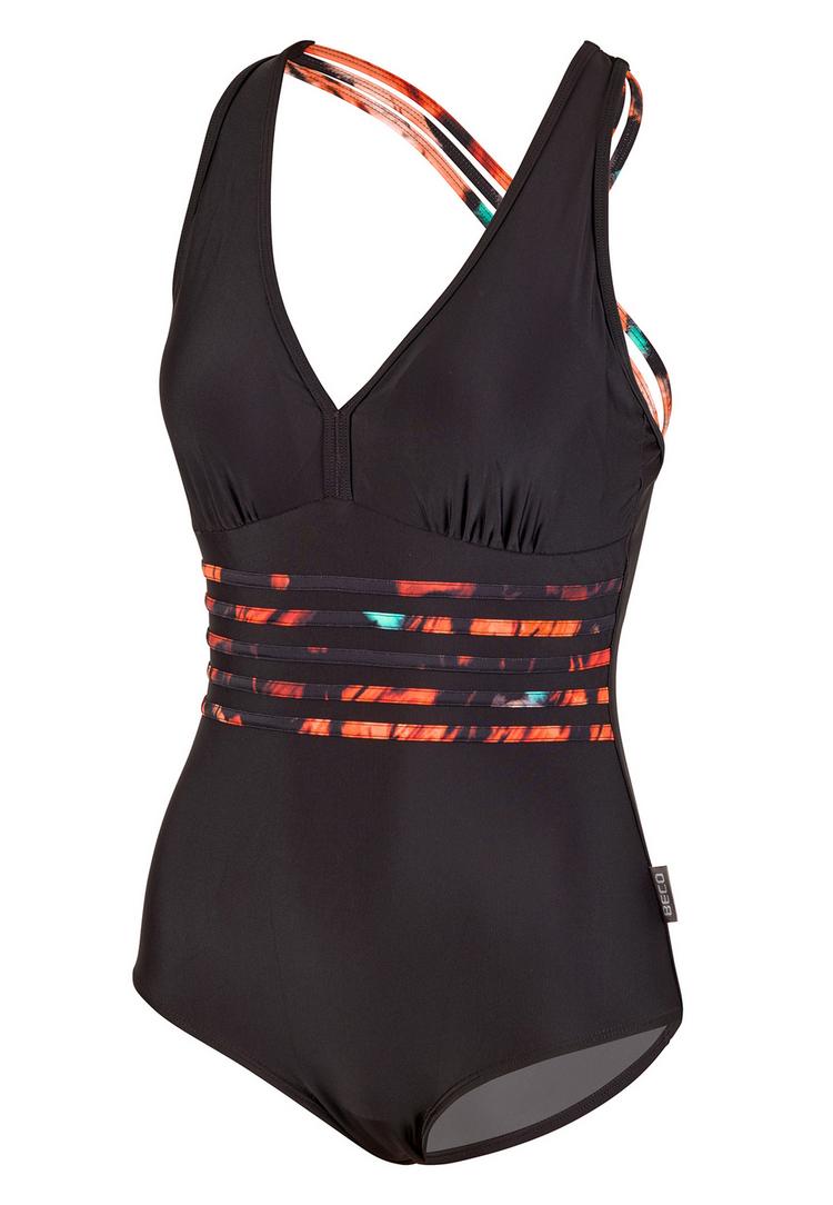 BECO BEERMANN BECO BEERMANN Feathers Badeanzug Damen - schwarz-bunt - 0 | SportScheck