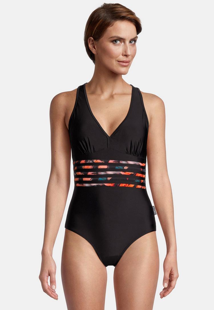 BECO BEERMANN BECO BEERMANN Feathers Badeanzug Damen - schwarz-bunt - 1 | SportScheck