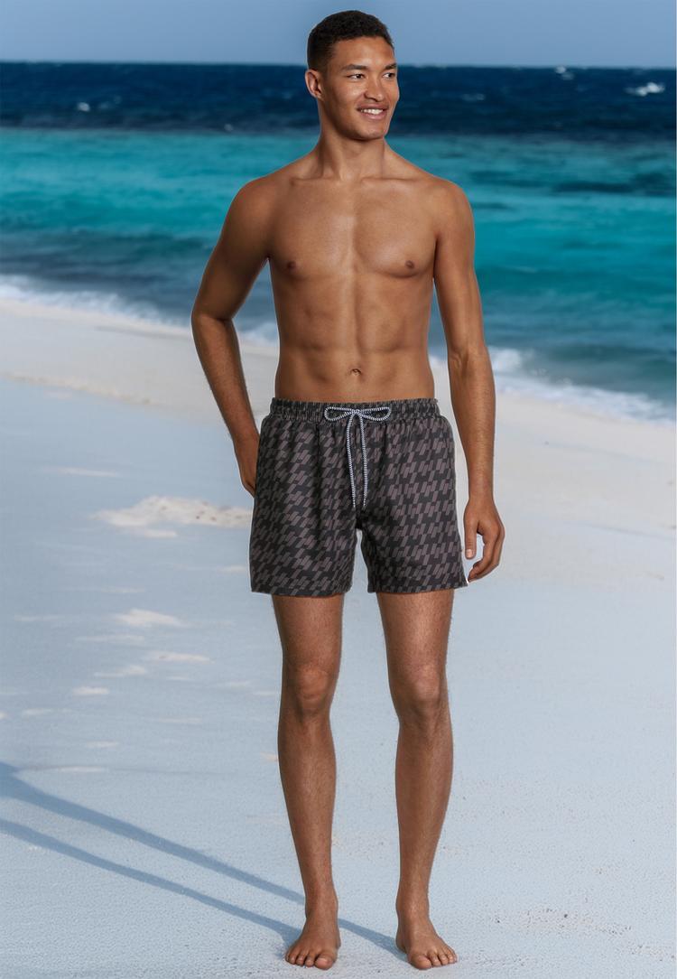 BECO BEERMANN BECO BEERMANN Swim Shorts "Pepita" Badehose Herren - schwarz-grau - 3 | SportScheck