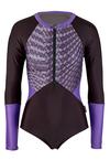 BECO BEERMANN Hexagon Badeanzug Damen - lila-schwarz