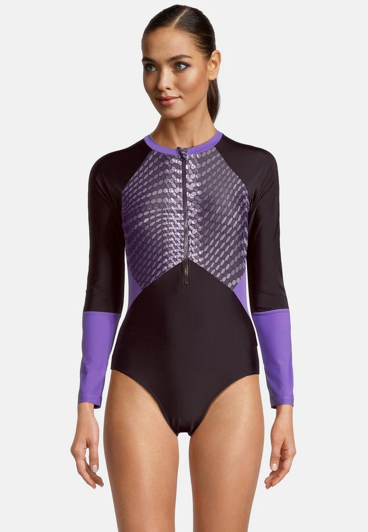 BECO BEERMANN BECO BEERMANN Hexagon Badeanzug Damen - lila-schwarz - 0 | SportScheck