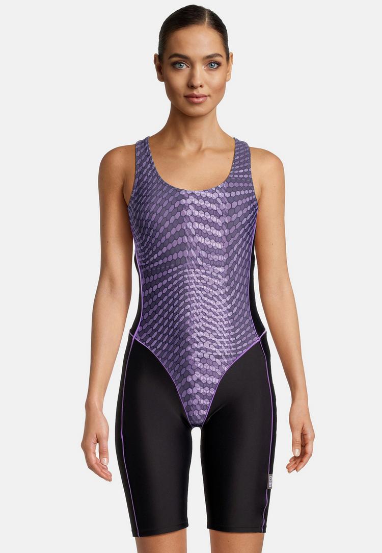 BECO BEERMANN BECO BEERMANN Hexagon Badeanzug Damen - lila-schwarz - 0 | SportScheck