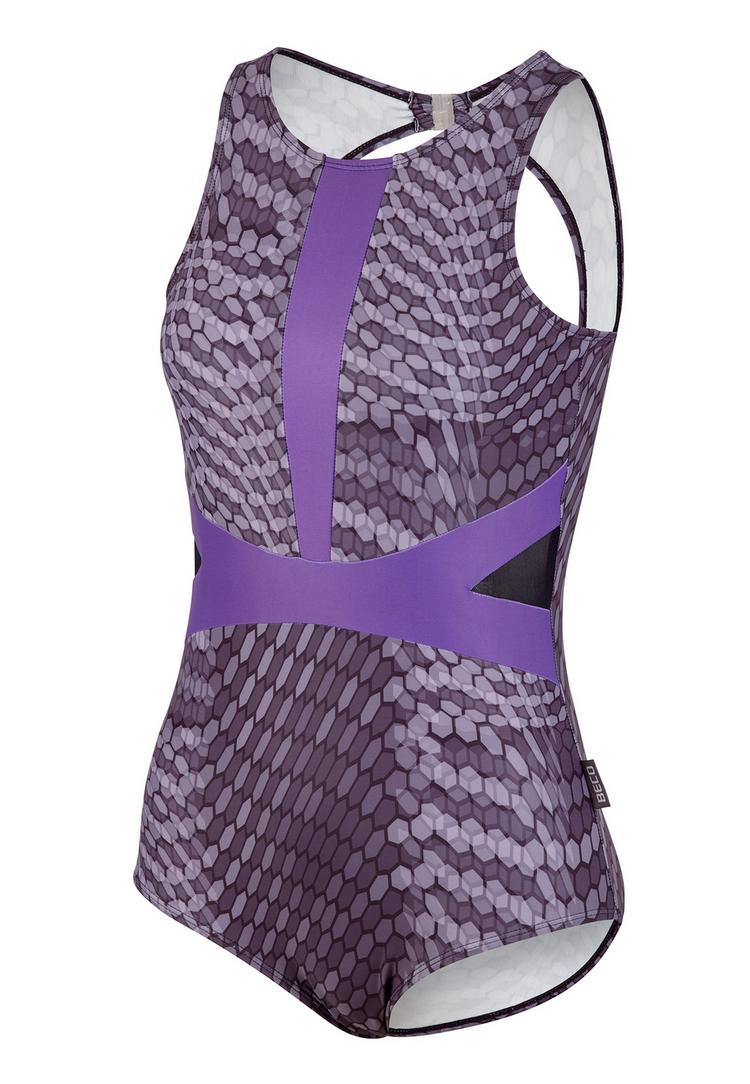 BECO BEERMANN BECO BEERMANN Hexagon Badeanzug Damen - lila-schwarz - 0 | SportScheck
