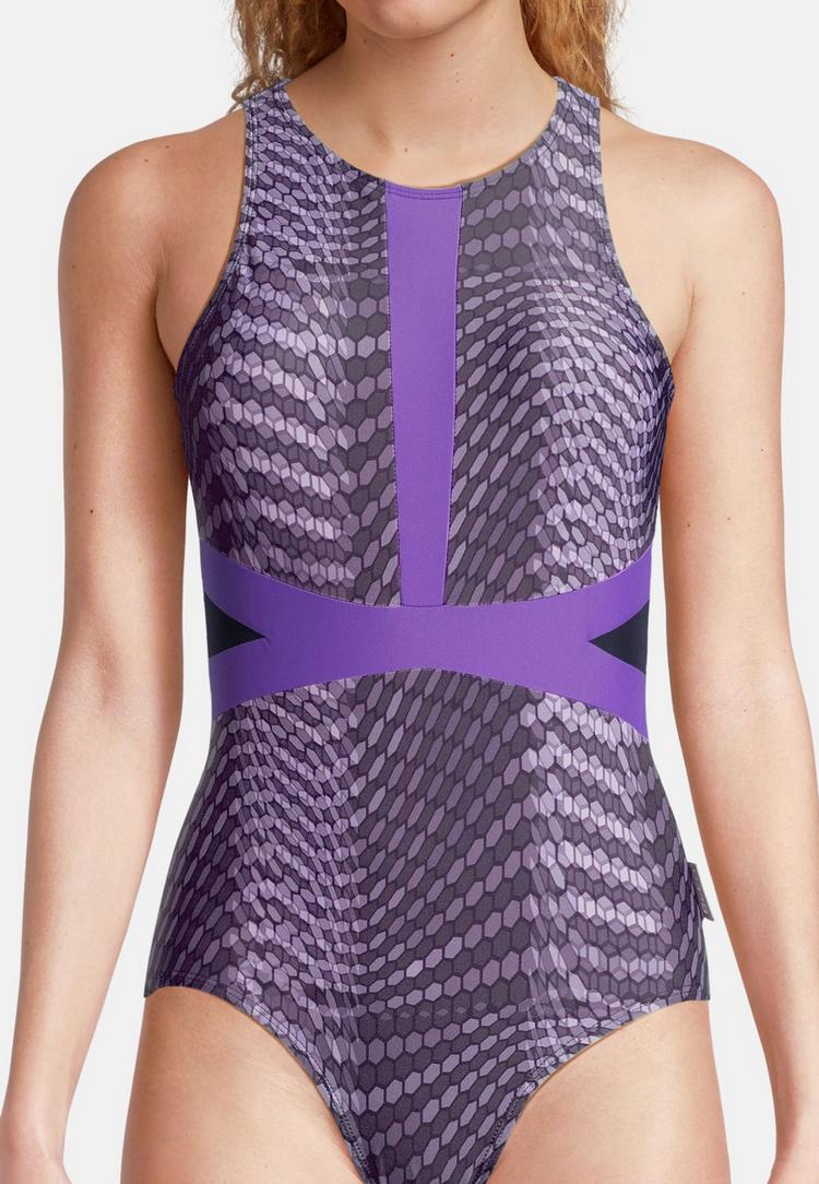 BECO BEERMANN BECO BEERMANN Hexagon Badeanzug Damen - lila-schwarz - 2 | SportScheck