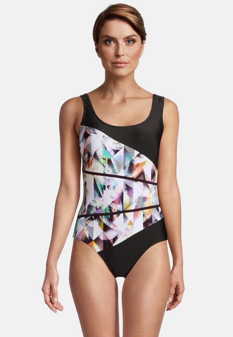 BECO BEERMANN BECO BEERMANN Heavenly Palms Badeanzug Damen - schwarz-wei&szlig; - 0 | SportScheck