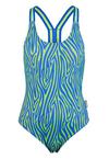 BECO BEERMANN Zebra Vibes Badeanzug Damen - blau-gr&uuml;n
