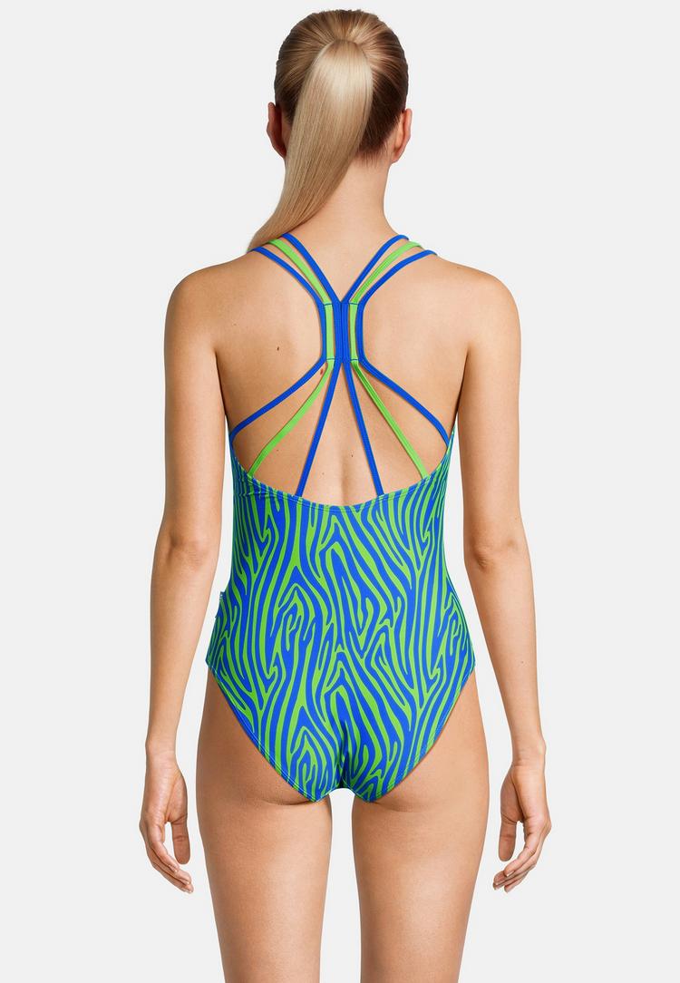 BECO BEERMANN BECO BEERMANN Zebra Vibes Badeanzug Damen - blau-gr&uuml;n - 4 | SportScheck