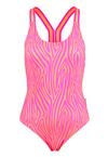 BECO BEERMANN Zebra Vibes Badeanzug Damen - pink-orange