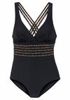 Lascana Badeanzug Badeanzug Damen - schwarz-leo