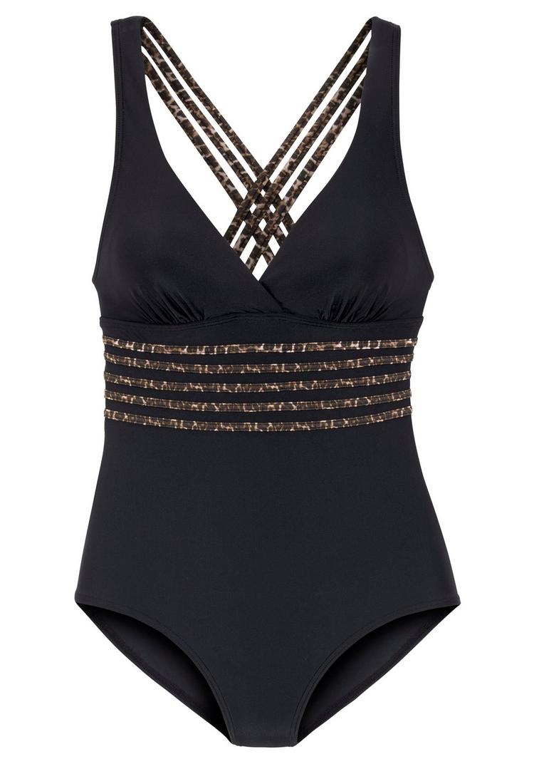 Lascana Lascana Badeanzug Badeanzug Damen - schwarz-leo - 1 | SportScheck